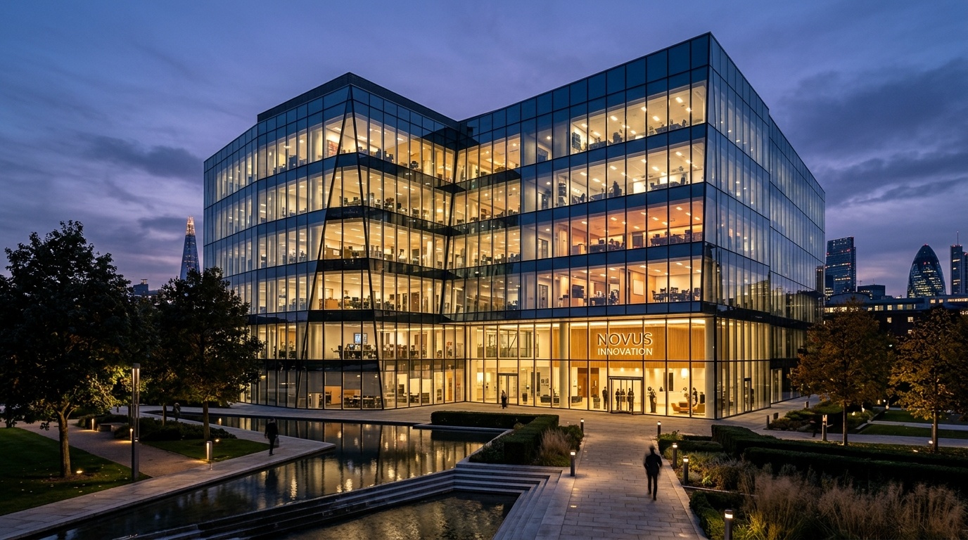 Modern Glass Corporate Tech Campus Architecture